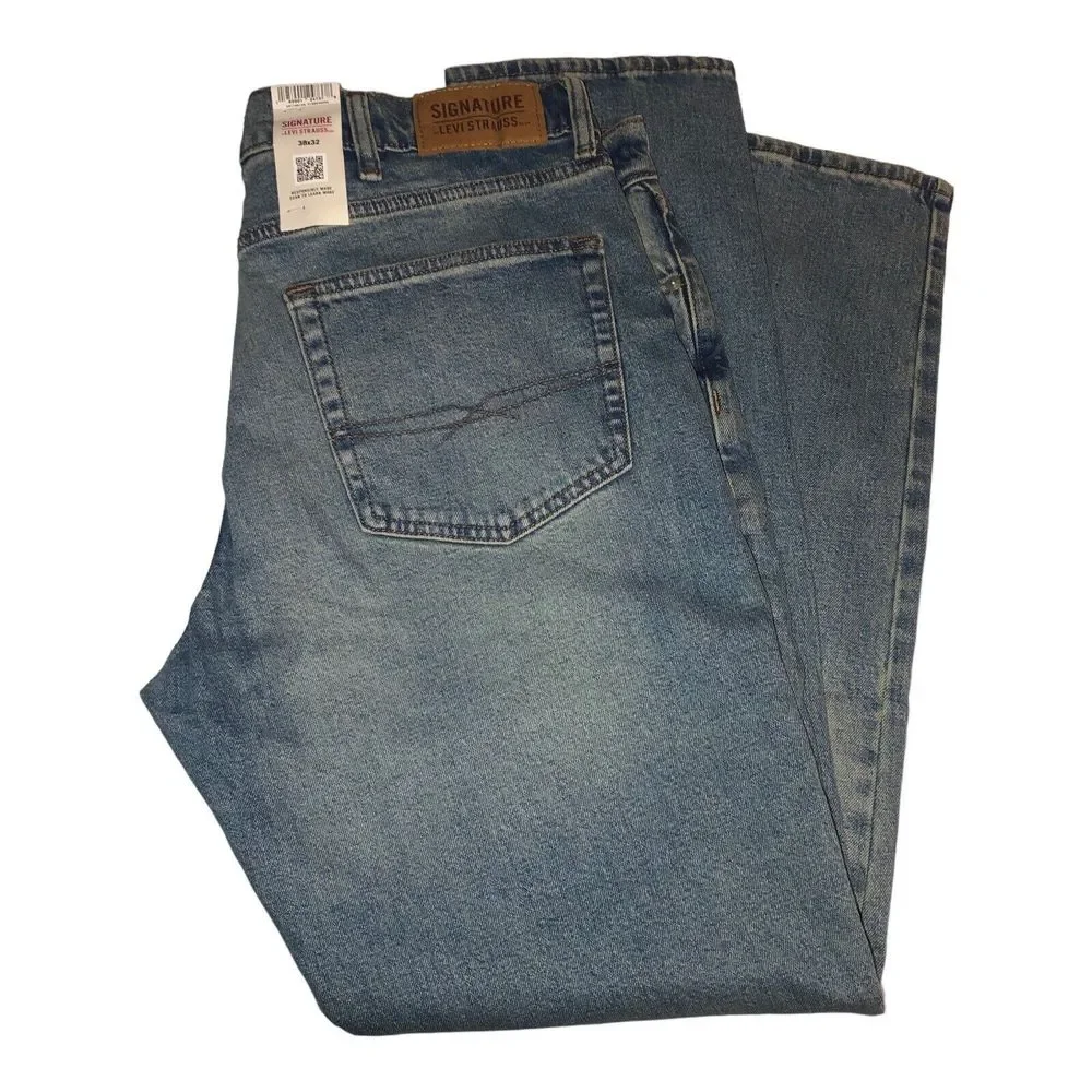 Signature by Levi Strauss Slim Fit Denim Jeans Mens Size 38X30 - Picture 7 of 14